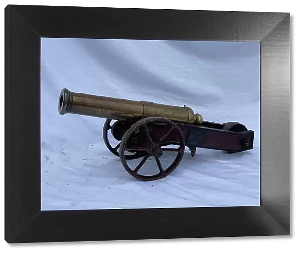Mid-19th cetury brass signal cannon