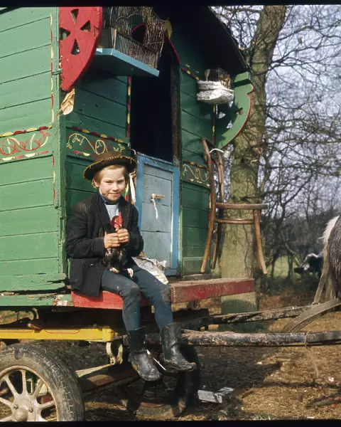 Gypsy Boy with Hen 1973