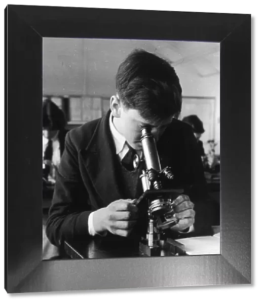 Boy Using Microscope