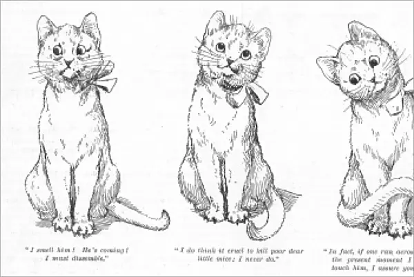 Pussys nightmare by Louis Wain