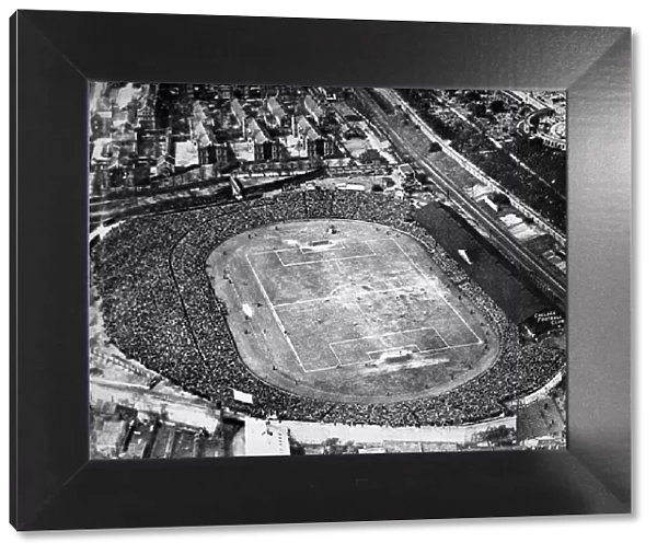 Aerial View of the F. A. Cup Final at Stamford Bridge, 1922