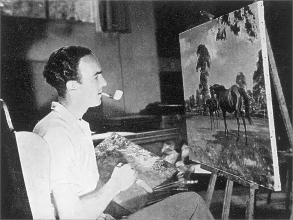Edward Seago in his studio