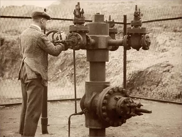 BP employee opening the flow valves