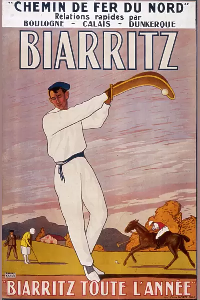 Poster advertising Biarritz
