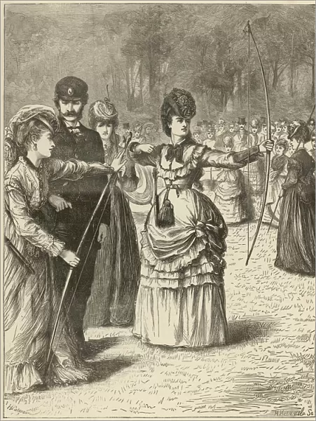 A Ladies Archery Match in Regents Park