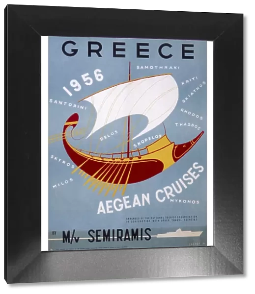 Poster advertising Aegean cruises