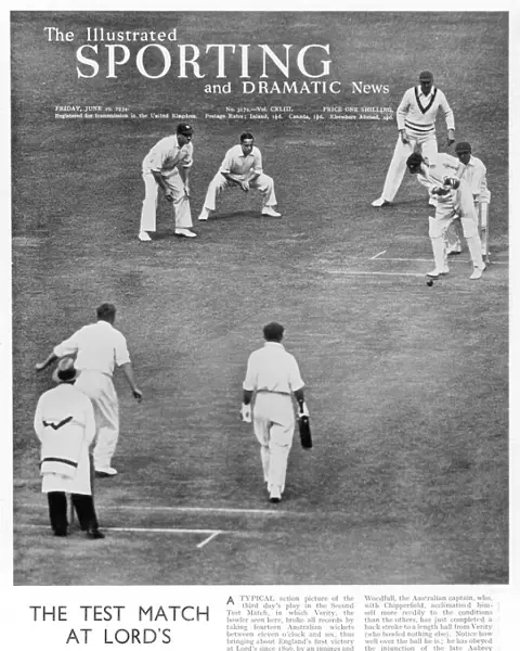 The 1934 Test Match at Lords: Verity wins the game