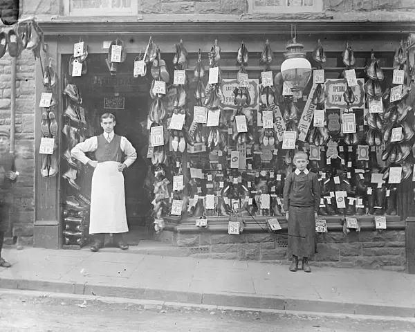 Cobblers shop front, St Davids, Pembrokeshire, South Wales