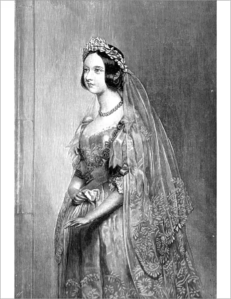 Queen Victoria on her wedding day