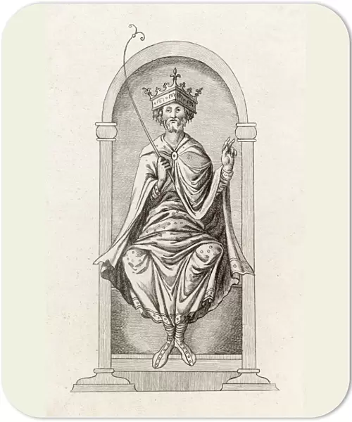 King Edgar I on a throne