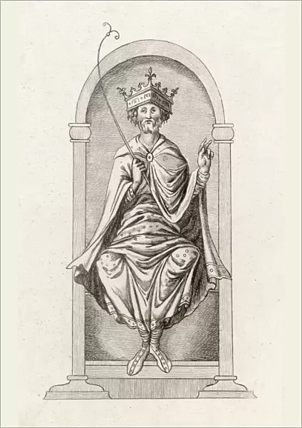 King Edgar I on a throne