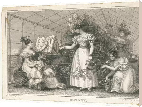 Ladies in a conservatory