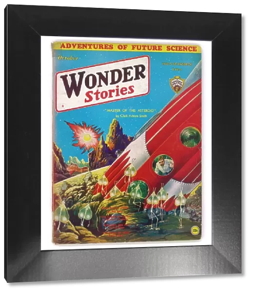 Master of the Asteroid, Wonder Stories Scifi Magazine Cover