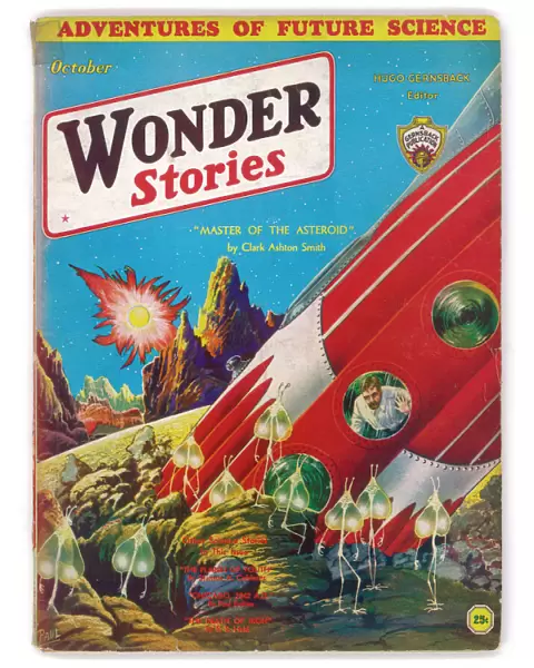 Master of the Asteroid, Wonder Stories Scifi Magazine Cover