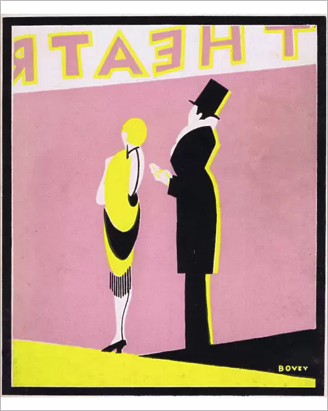 Art deco cover for Theatre World, October 1925