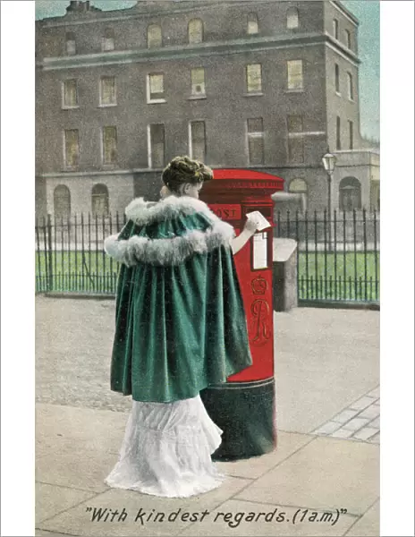 Lady Posts Letter 1906