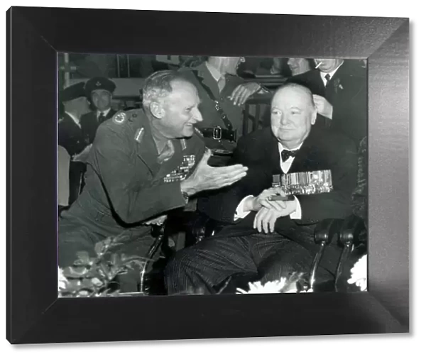 Field Marshall Montgomery and Winston Churchill at the Alamein Reunion