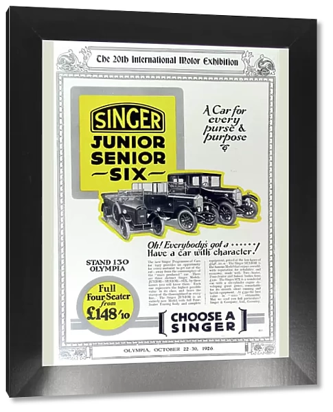 Advertisement for Singer cars