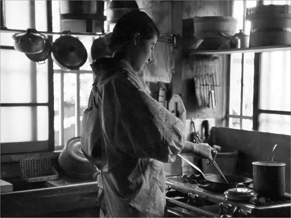 Japanese Woman Cooking