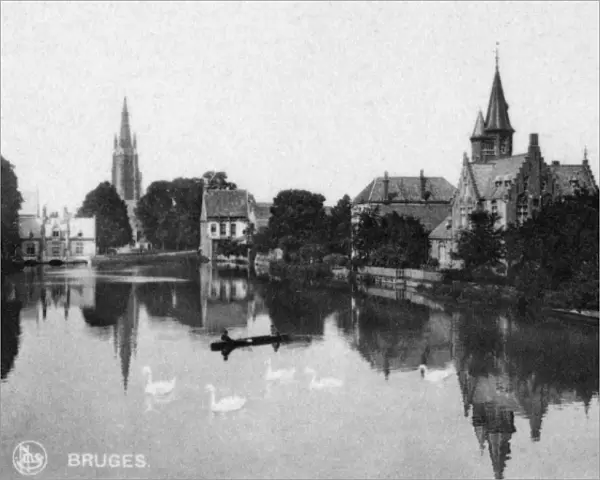 View of Le Lac d Amour, Bruges, Belgium