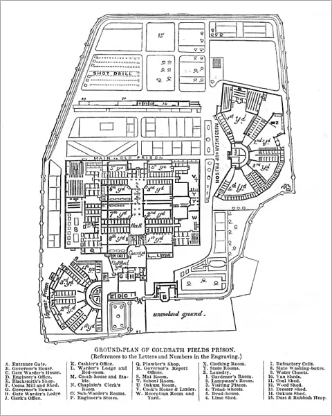 Ground plan of Coldbath Fields Prison
