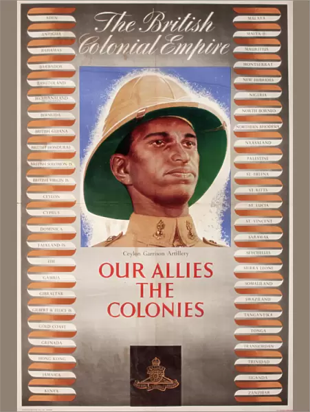 Wartime poster, The British Colonial Empire (Ceylon)