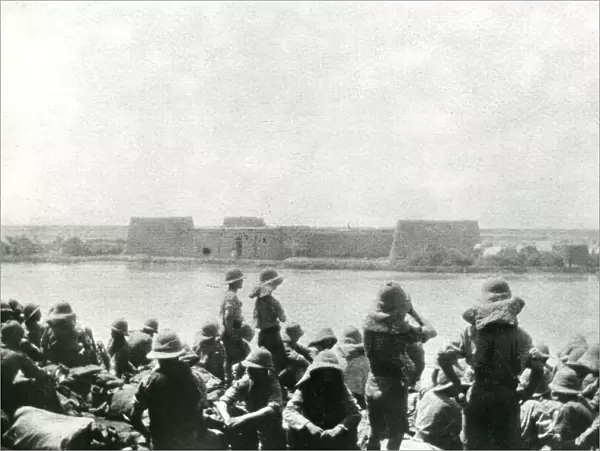 British troops on the way to Baghdad, Mesopotamia, WW1