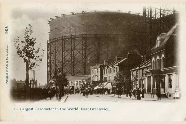 Largest Gasometer in the World - East Greenwich, London