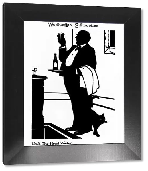 Silhouette of a head waiter
