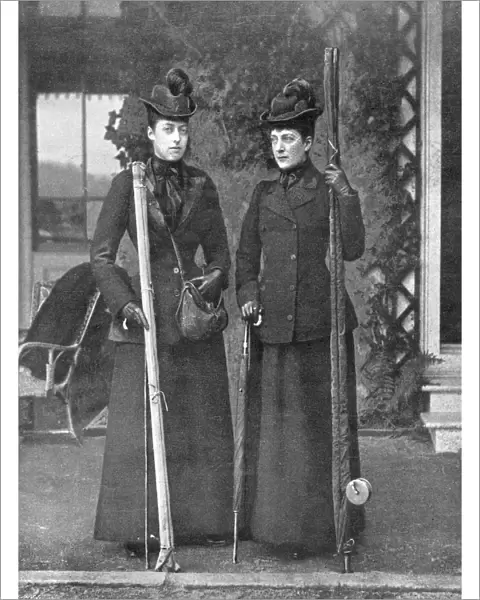 Queen Alexandra and Princess Victoria - royal anglers