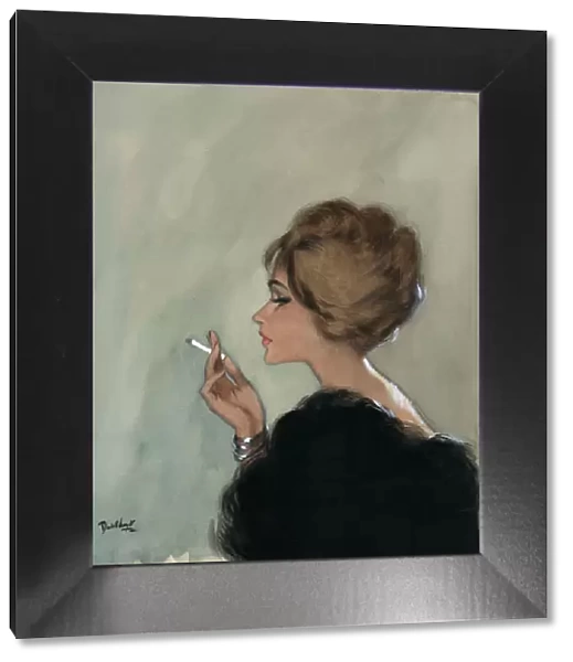 Woman smoking by David Wright