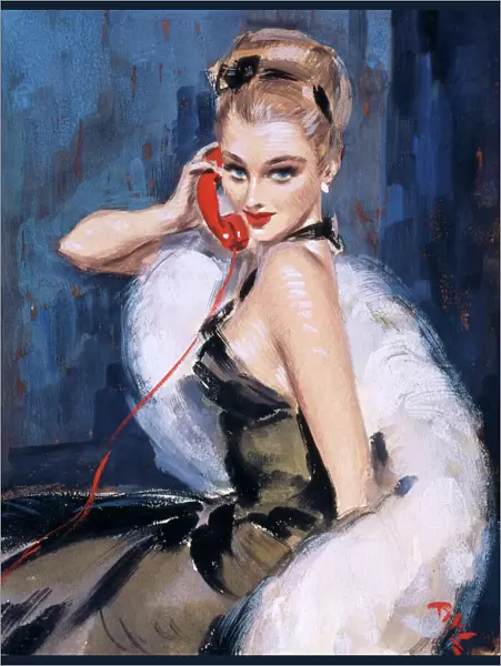 Pin Up on telephone by David Wright