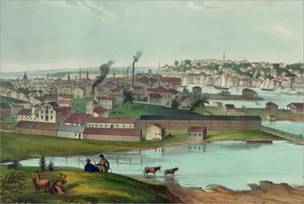 View of Providence R. I. from the south. 1849