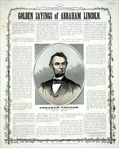 Golden sayings of Abraham Lincoln