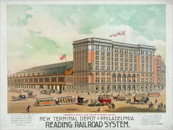 New terminal depot at Philadelphia. Reading railroad system