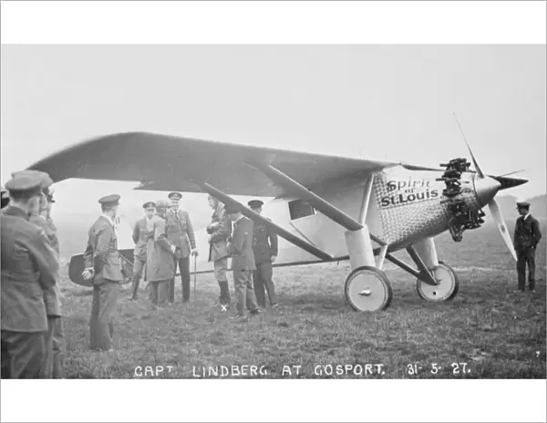 Charles A. Lindbergh with his Plane, Spirit of St. Louis