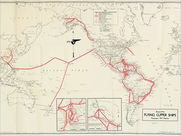 Pan American Airways route map