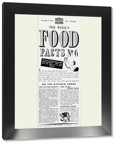 Advert for the Ministry of Food 1940