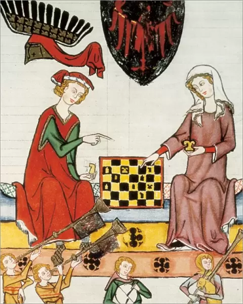 Otto IV of Brandenburg playing chess