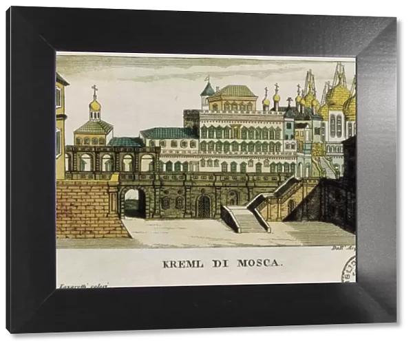 Moscow. Tsars Palace in the Kremlin, 1805. Engraving
