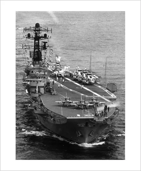 HMAS Melbourne head-on
