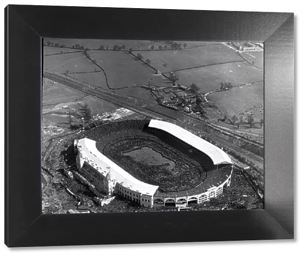 Aerial view of the 1923 Cup Final Wembley Stadium London
