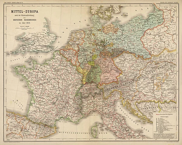 1871 map of europe. MAP/EUROPE/GERMANY 1871