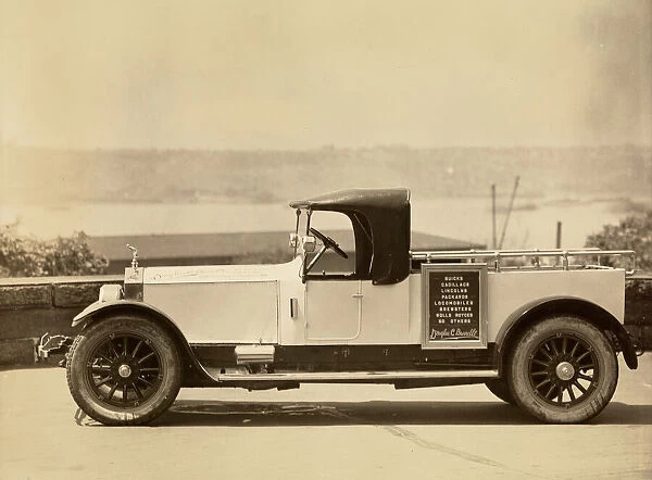 1920s car. Automobile (Cars). Truck advertising Douglas C. Burrelle used cars
