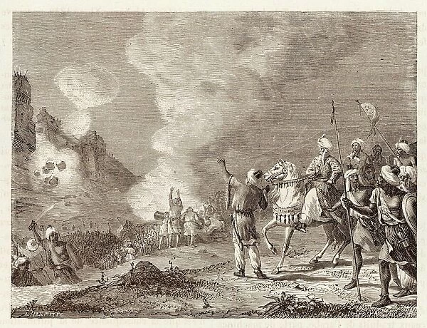 Abu Yusuf using gunpowder, Morocco