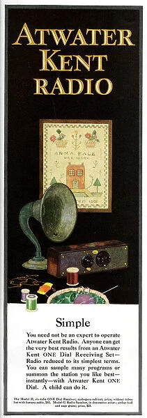 Advert, Atwater Kent Model 30 Radio