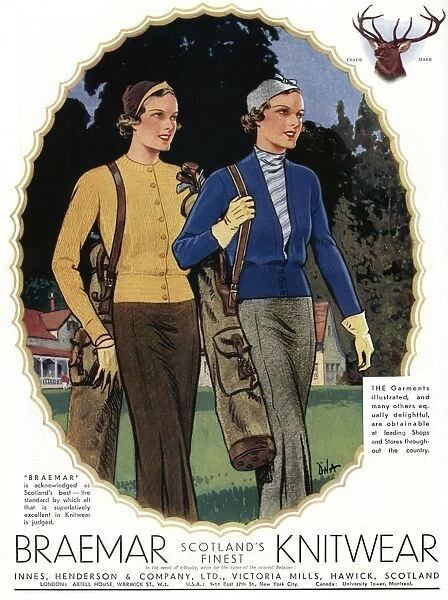 Advert for Braemar Scotlands finest knitwear 1934