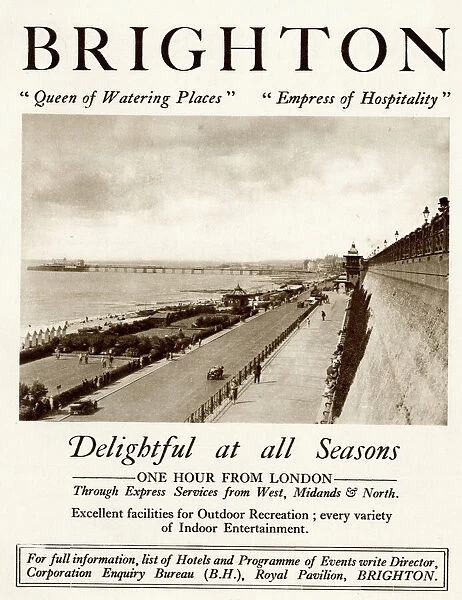 Advert, Brighton, Delightful at all Seasons