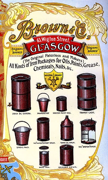 Advert, Brown & Co, Glasgow, Scotland