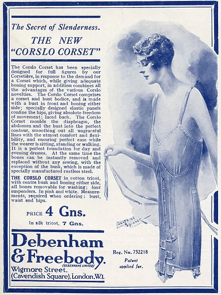 Advert for Debenham & Freebody womens lingerie 1927